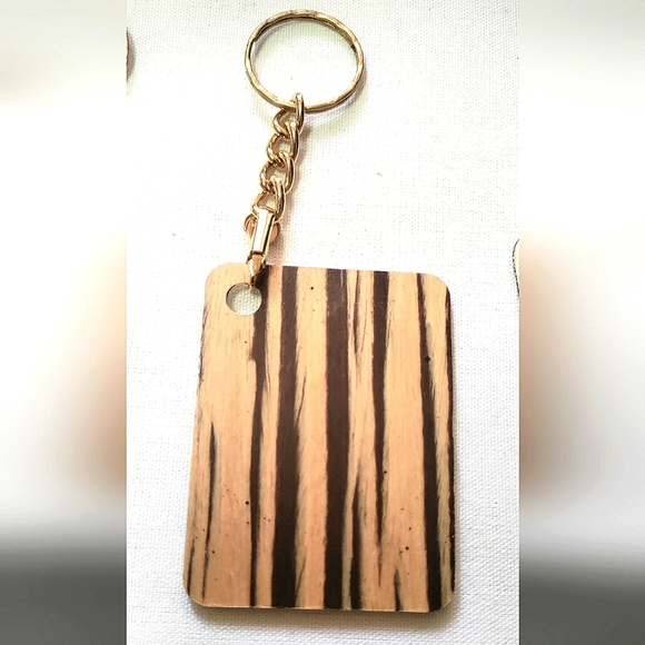 NEW Handcrafted Keychain Bag Tag! Italian Wood SD2. Steampunk Victorian Wood Key - Picture 4 of 6